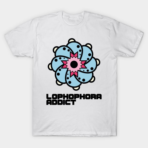 Lophophora Addict  color vertical T-Shirt by WildCactus